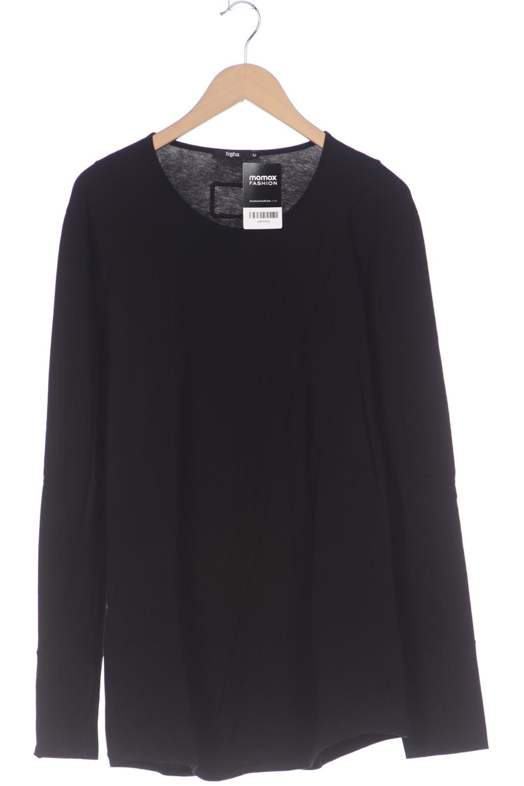tigha Langarmshirt M in Schwarz: Vorderseite