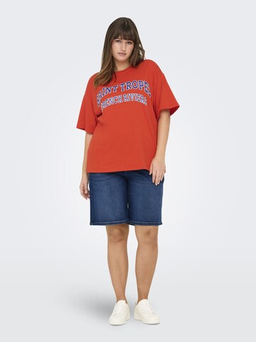 ONLY Carmakoma Sweatshirt 'CARJill' in Rood