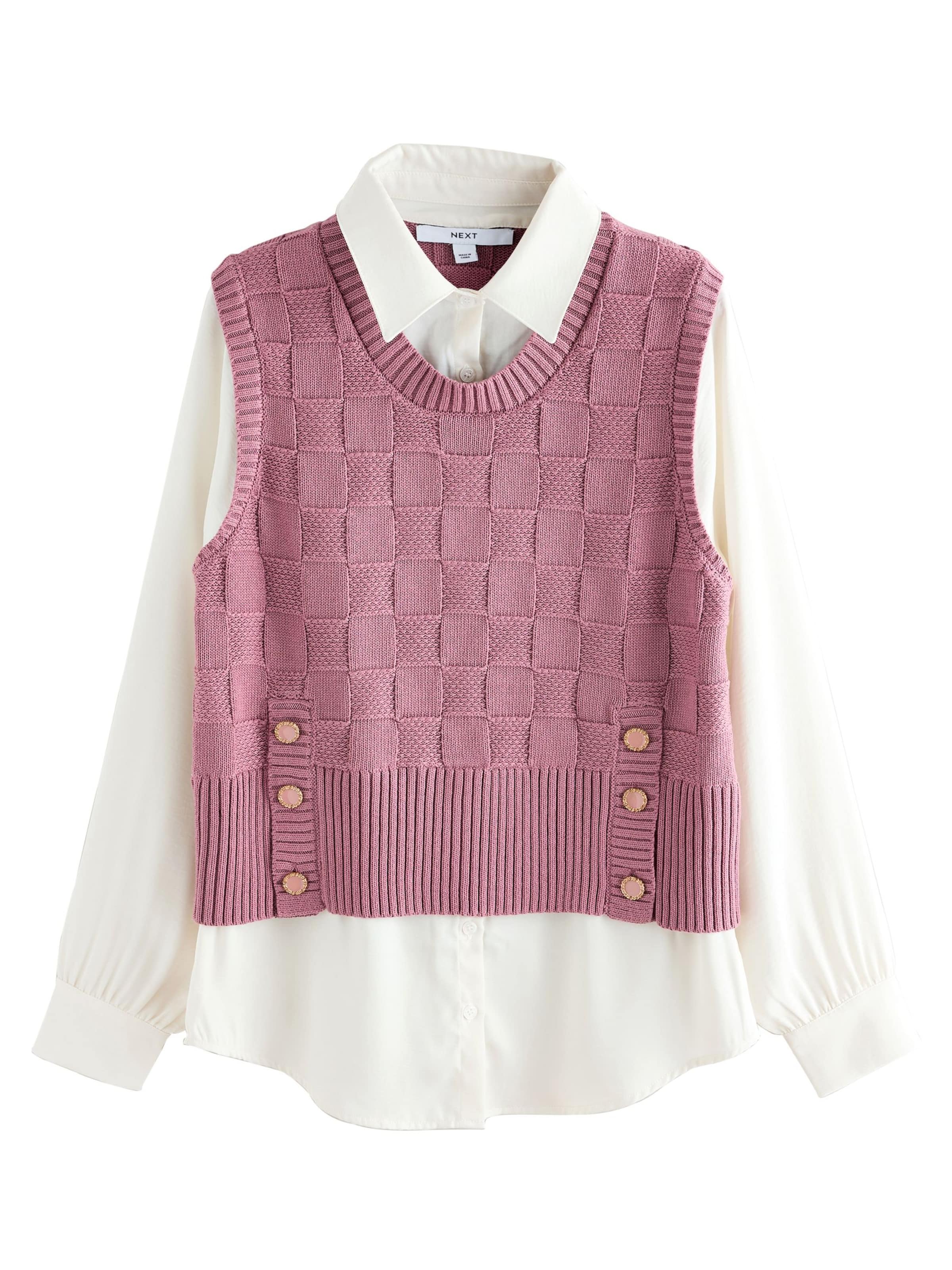 Next Pulóver - rózsaszín: elől