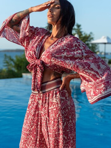 JIORO Kimono 'ASIA BORDEAUX' in Red