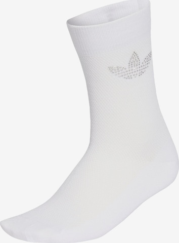 Calzino 'SPARKLE TREFOIL CREW 1 PAIR' di ADIDAS ORIGINALS in bianco: frontale
