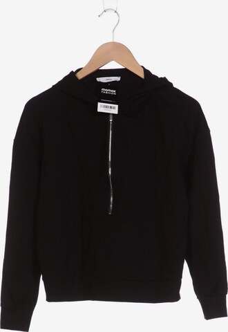 MANGO Sweatshirt & Zip-Up Hoodie in S in Black: front