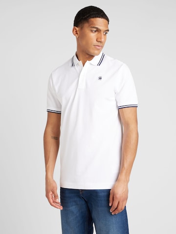 G-Star RAW Poloshirt 'Dunda' in Weiß: predná strana