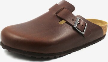 BIRKENSTOCK Clogs 'Boston' in Bruin: voorkant