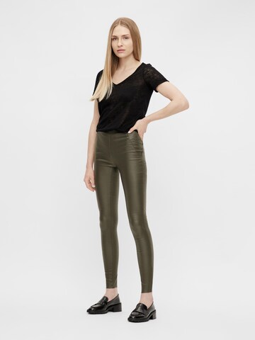 Skinny Leggings 'Belle' di OBJECT in verde