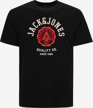 Jack & Jones Plus T-Shirt in Schwarz: predná strana