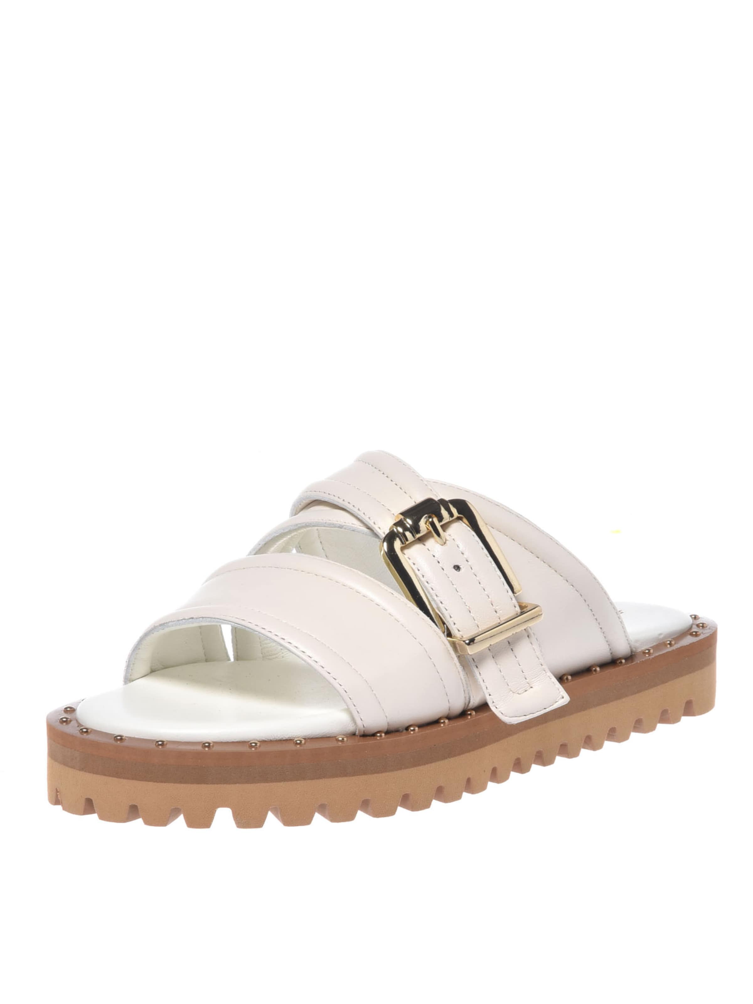 Mule BALDININI en blanc : devant