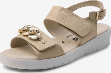 VITAFORM Strap Sandals in Beige: front