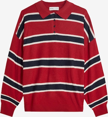 Pull-over Bershka en rouge : devant