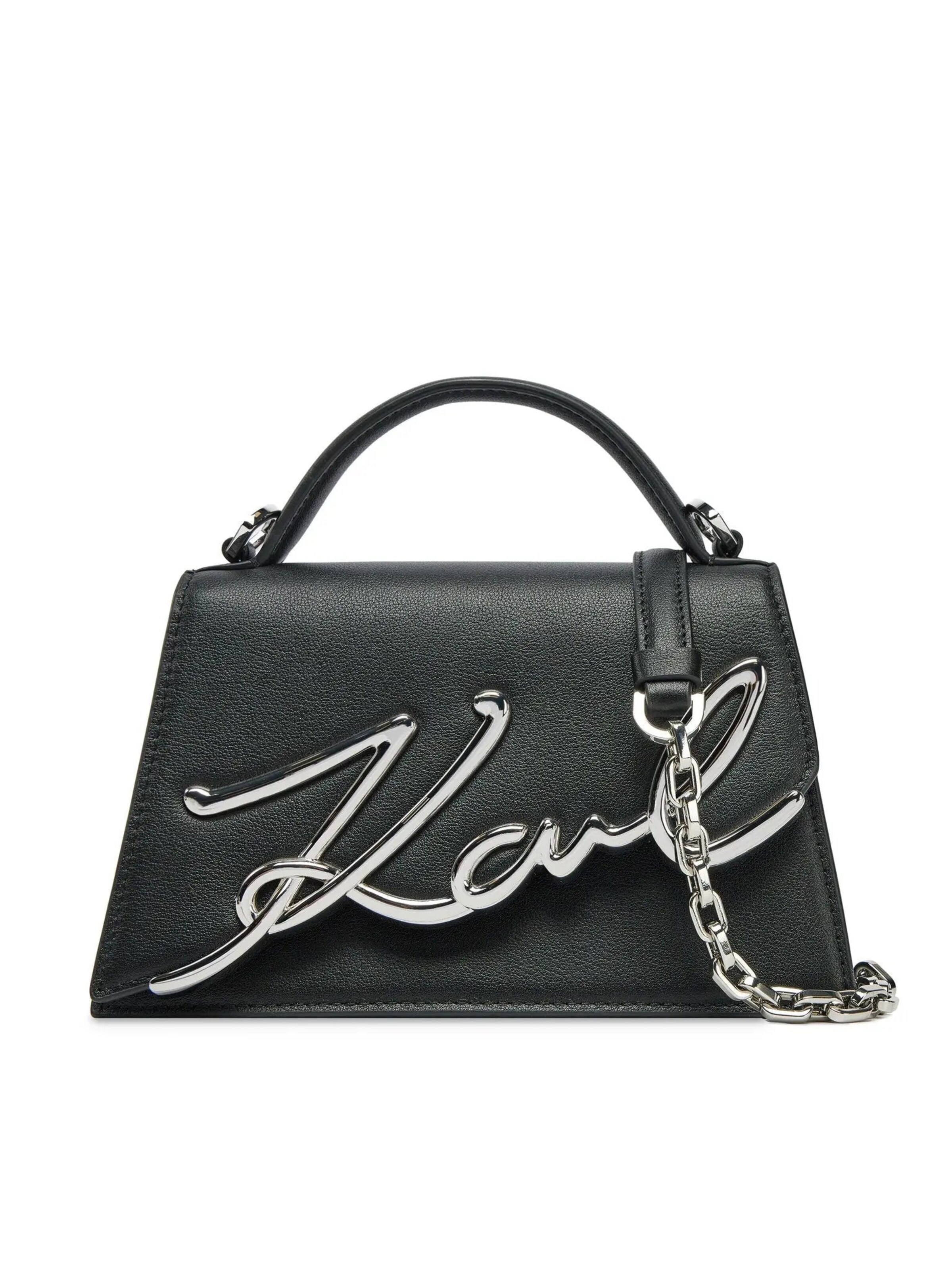 Karl Lagerfeld Håndtaske 'Karl Lagerfeld Sac Bandoulière Essentials A1W30038 Noir/Nickel' i sort, Produktvisning