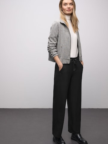 STREET ONE Bő szár Nadrág - fekete