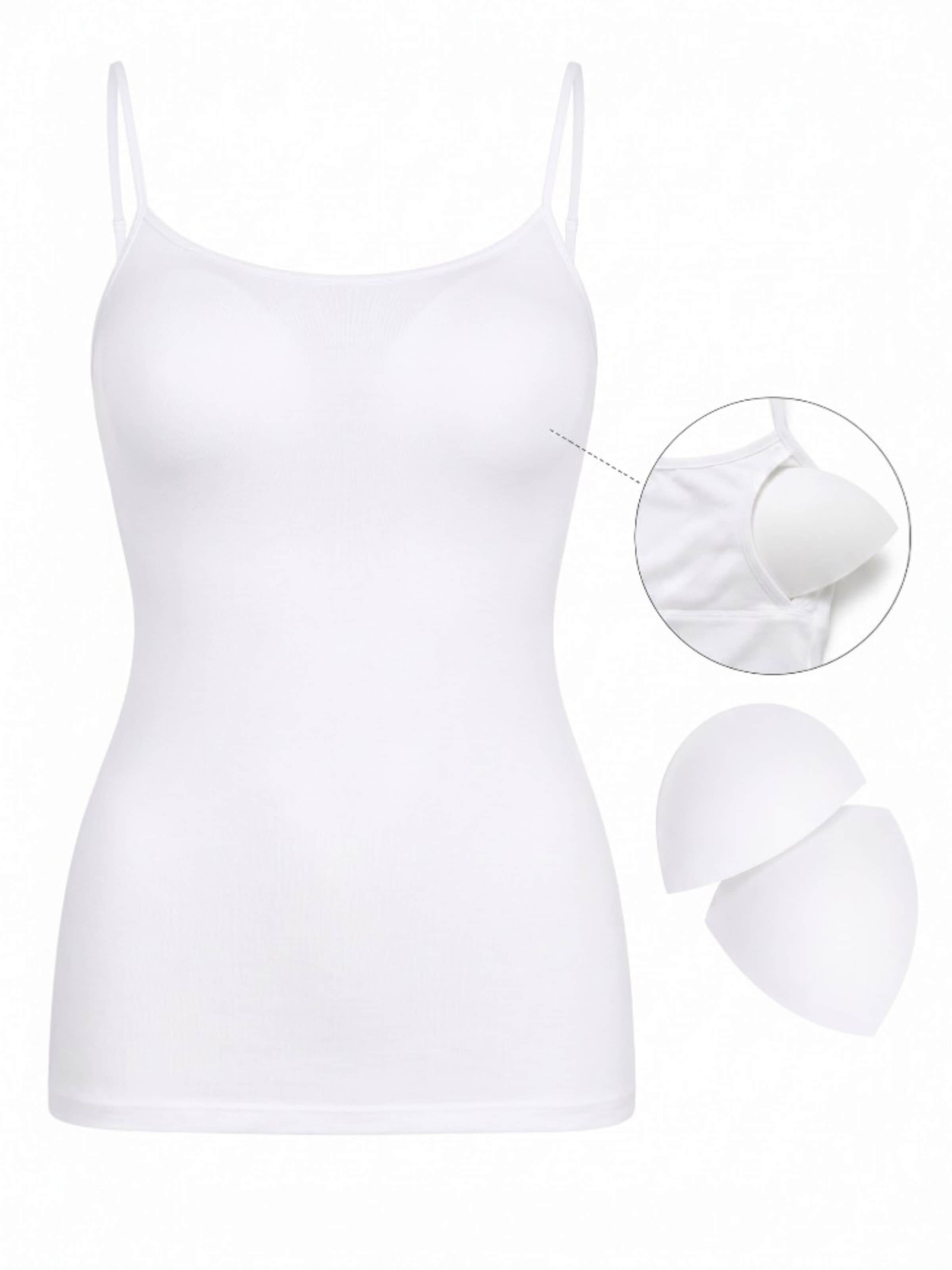 Haut 'CALIRA – Camisole Top' fashionshowcase en blanc : devant
