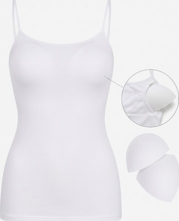 Top 'CALIRA – Camisole Top' di fashionshowcase in bianco: frontale