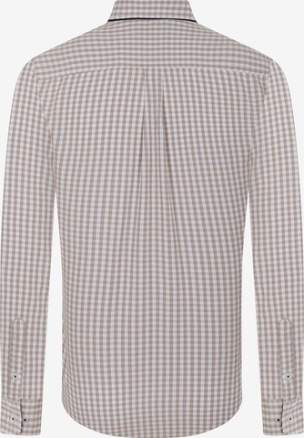 DENIM CULTURE Regular fit Button Up Shirt 'Jonas' in Beige