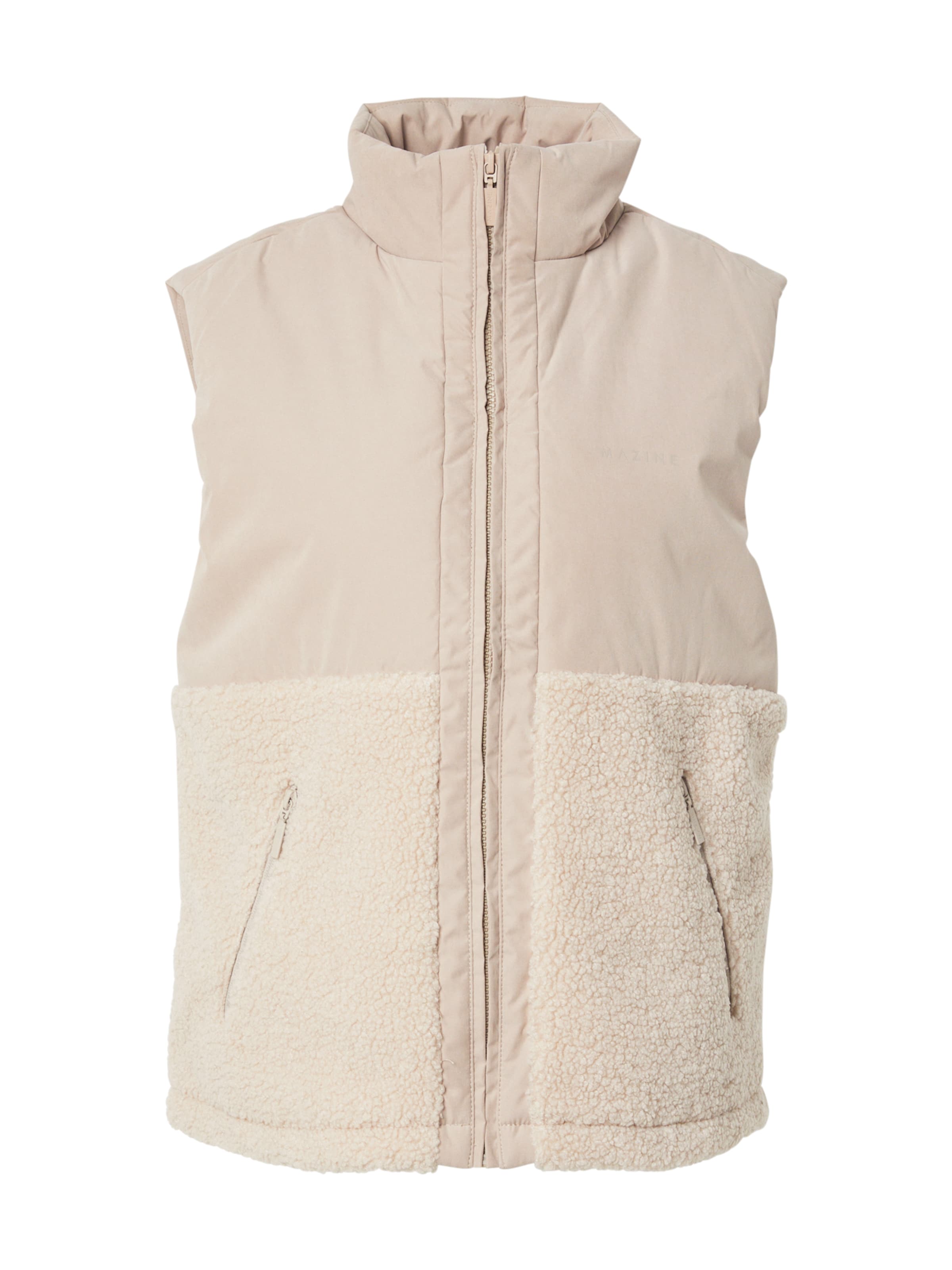 mazine Vest in Beige: front