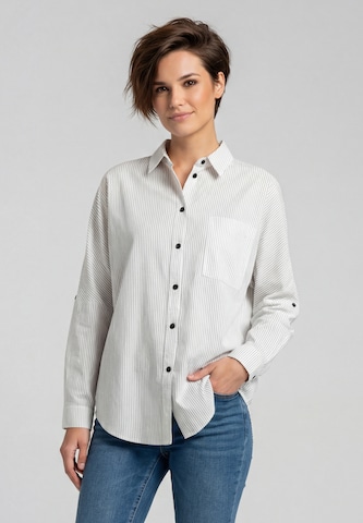 Chemisier 'Classic Look' KIANNA en blanc : devant