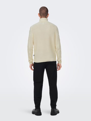 Pullover 'Rigge' di Only & Sons in beige