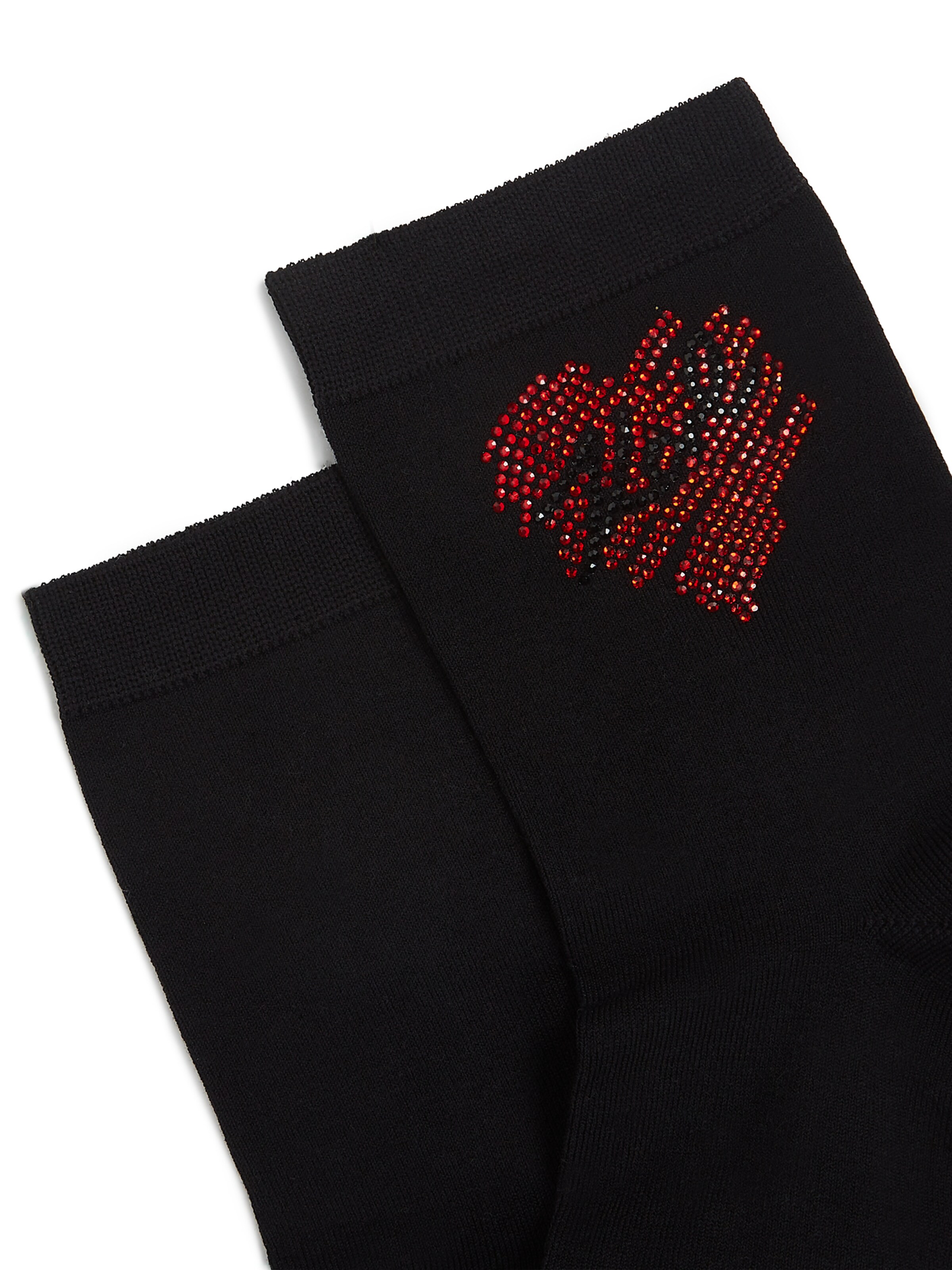 Karl Lagerfeld Socks 'HEART' in Black