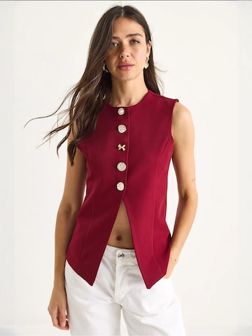 Bianco Lucci Bodywarmer in Rood: voorkant