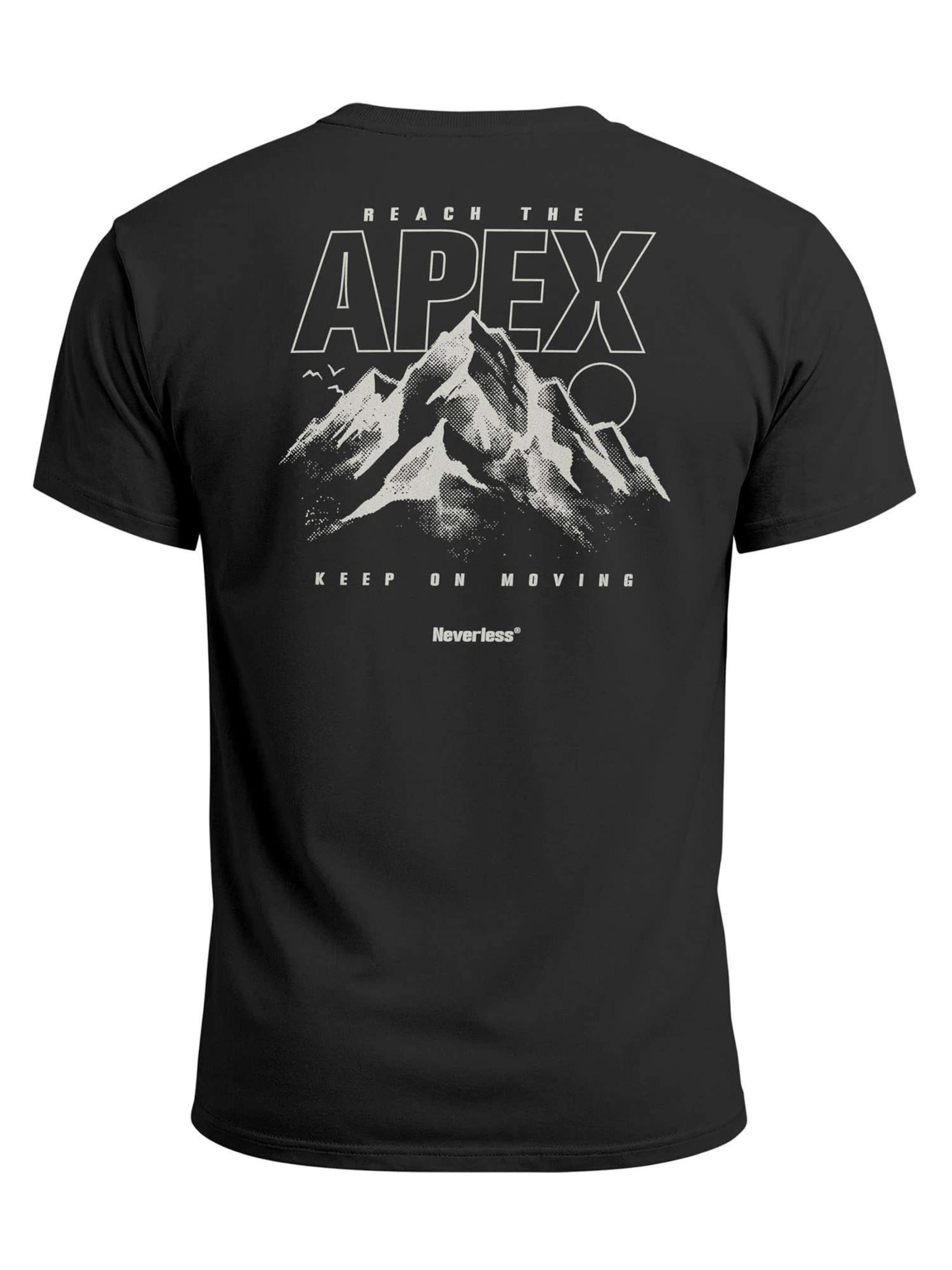 Neverless Shirt 'Apex mountain' in Black: front