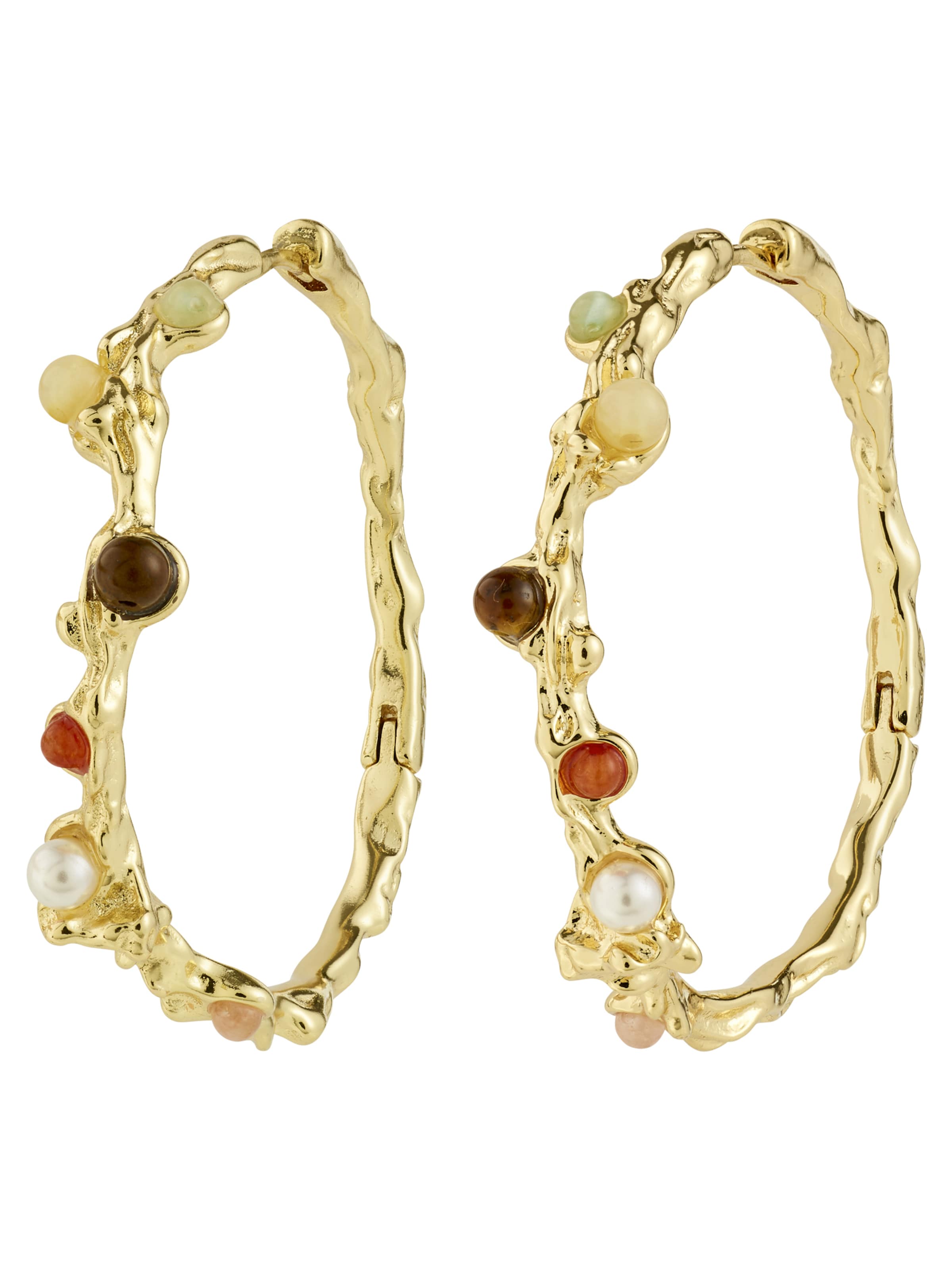 Pilgrim Naušnice 'Iris' u žuta / zlatna / crvena, Pregled proizvoda