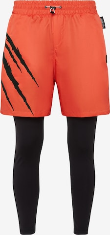 Plein Sport - Pantalón deportivo en naranja: frente