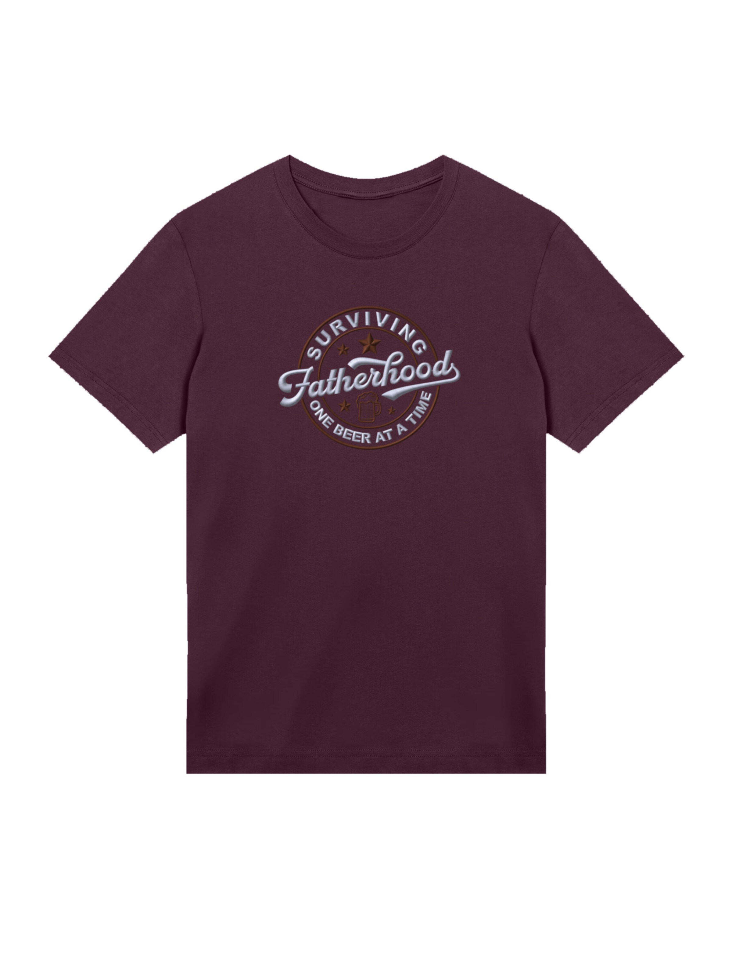 T-Shirt 'Surviving Fatherhood' F4NT4STIC en violet : devant