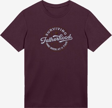 T-Shirt 'Surviving Fatherhood' F4NT4STIC en violet : devant