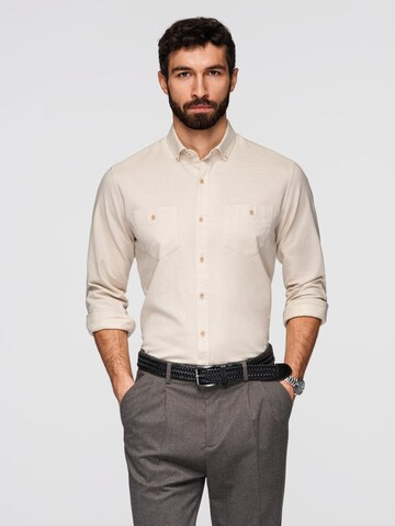 Regular fit Camicia di Ombre in beige