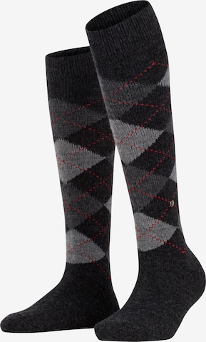 BURLINGTON Over the Knee Socks 'Whitby' in Grey: front