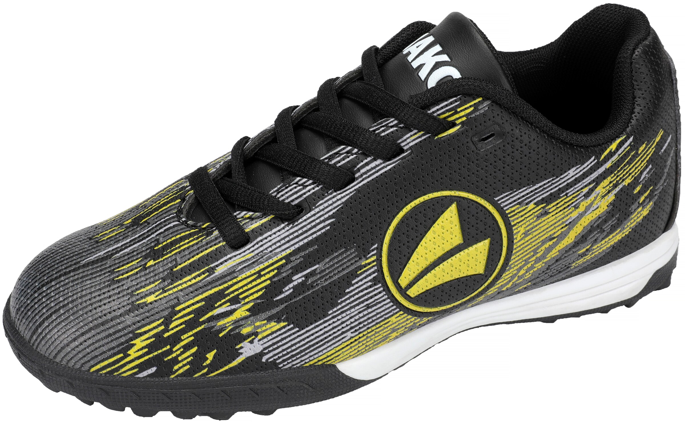 JAKO Soccer Cleats in Black: front