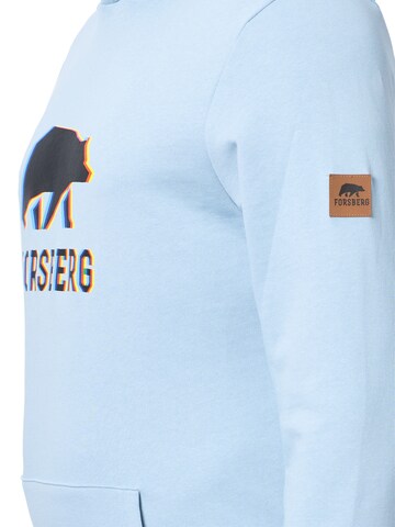 FORSBERG Sweatshirt 'Hoodie mit schwarzem Anaglyph-Logo' in Blue