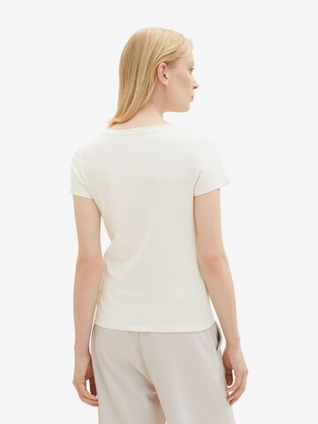 T-shirt TOM TAILOR DENIM en blanc