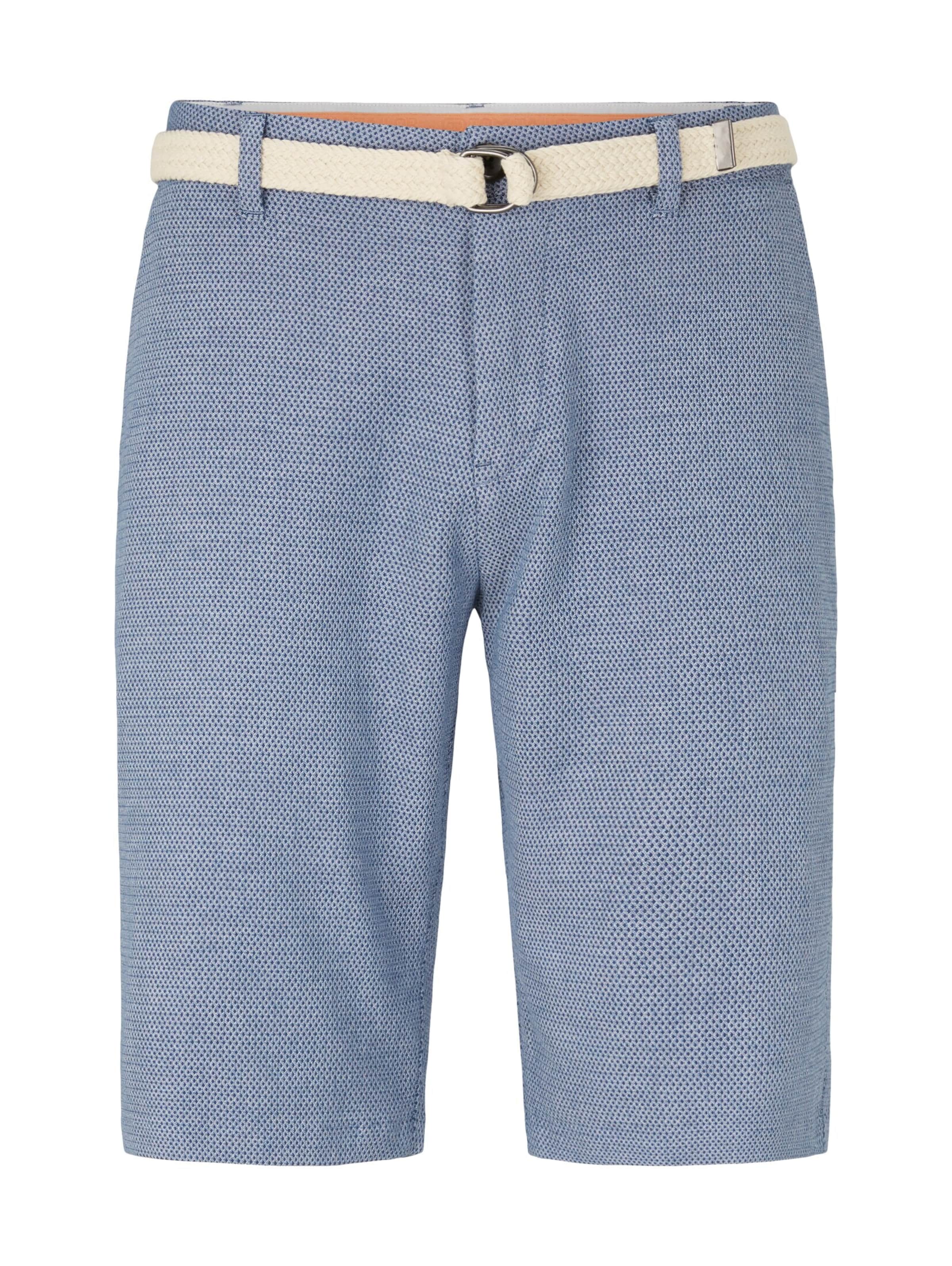 Coupe slim Pantalon chino TOM TAILOR en bleu : devant
