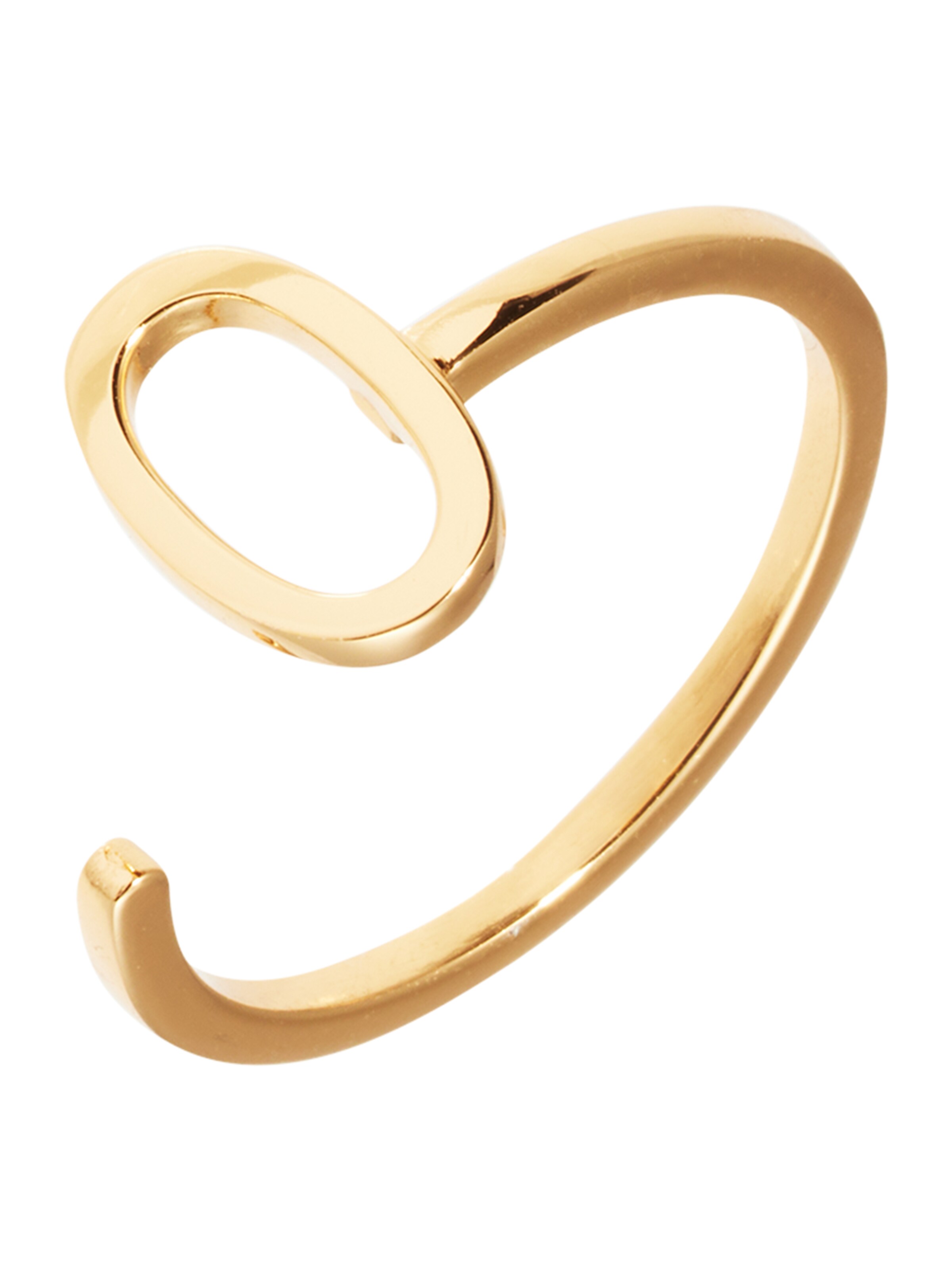 Design Letters Ring i guld: framsida