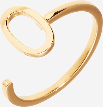 Design Letters Ring in Goud: voorkant