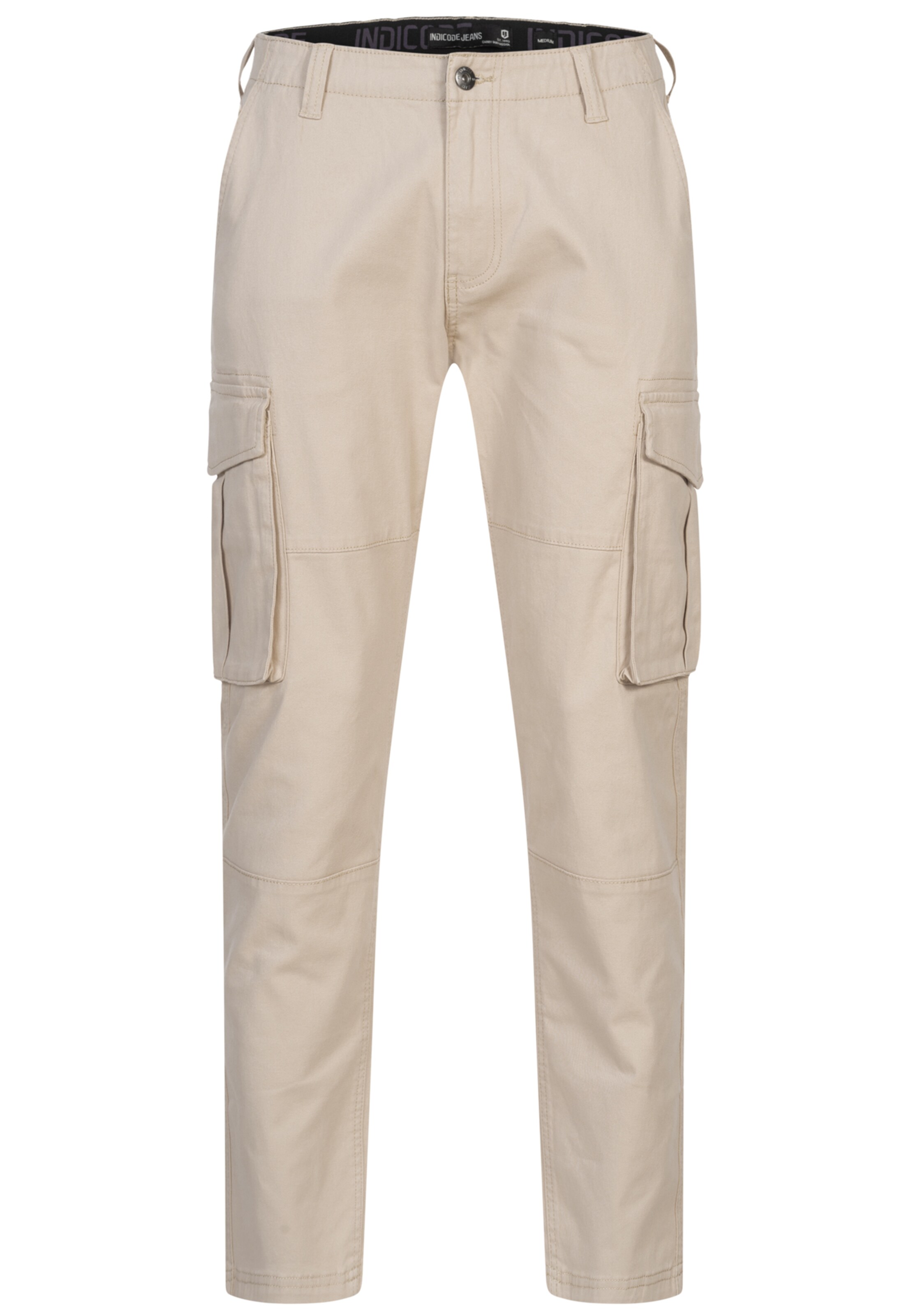 INDICODE JEANS Regular Cargohose in Beige: Vorderseite