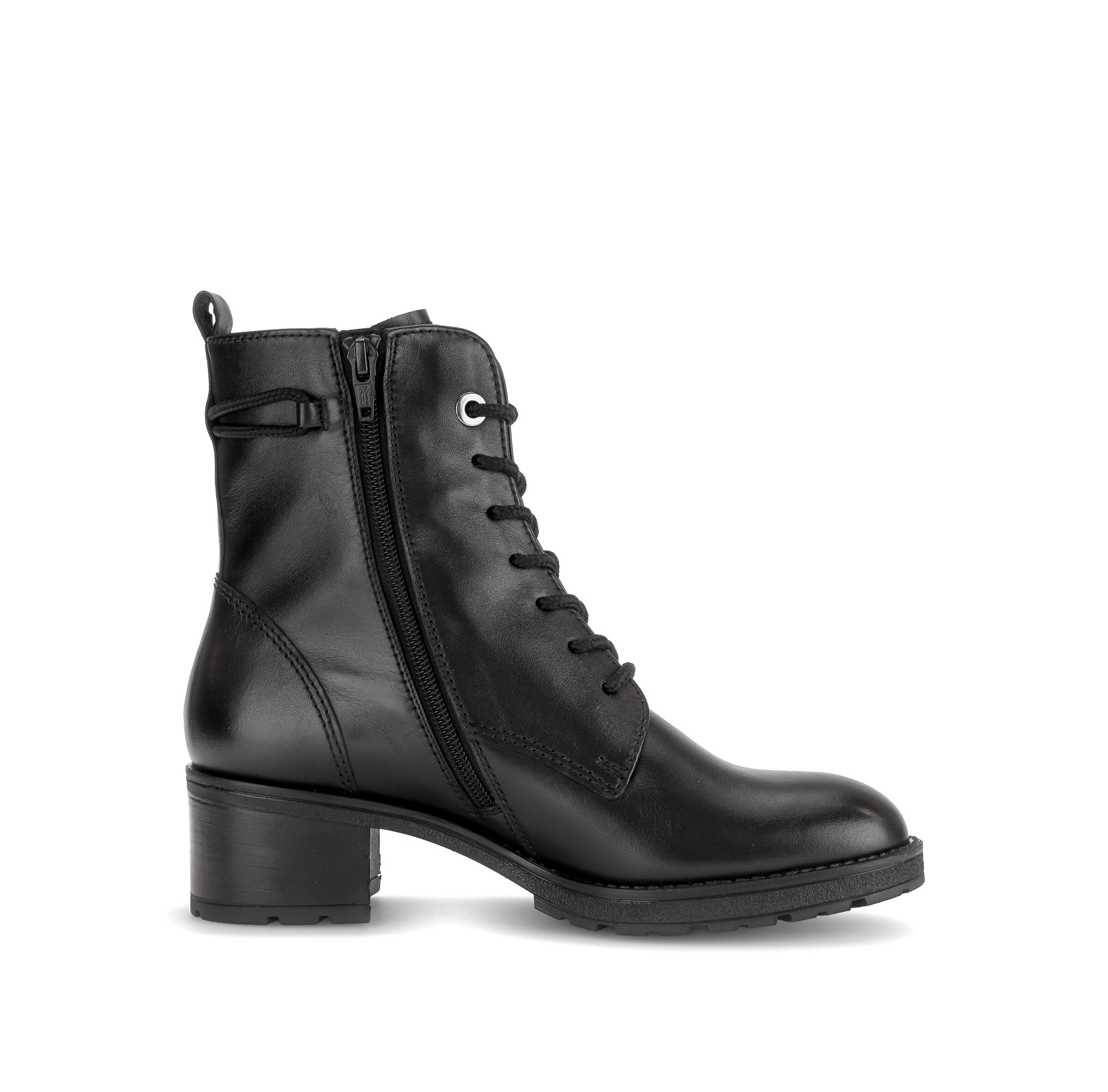 GABOR Lace-Up Ankle Boots in Black
