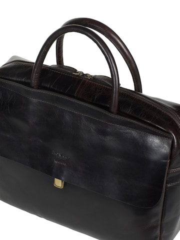 Howard London - Bolsa para portátil 'Laptop Bag Charlie Dark Brown' en marrón