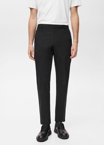MANGO MAN Slim fit Pants 'Due' in Black: front