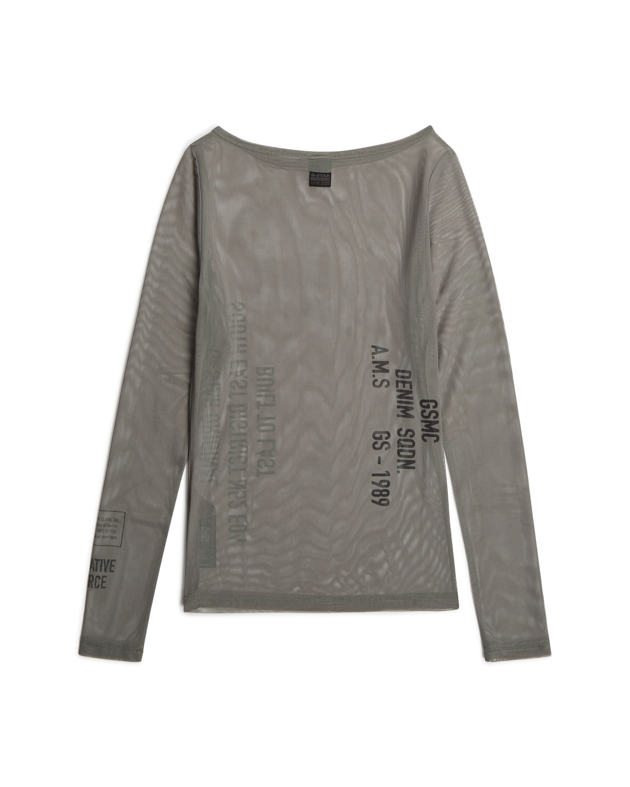 G-STAR Shirt 'Stencil Boat Slim' in Bruin