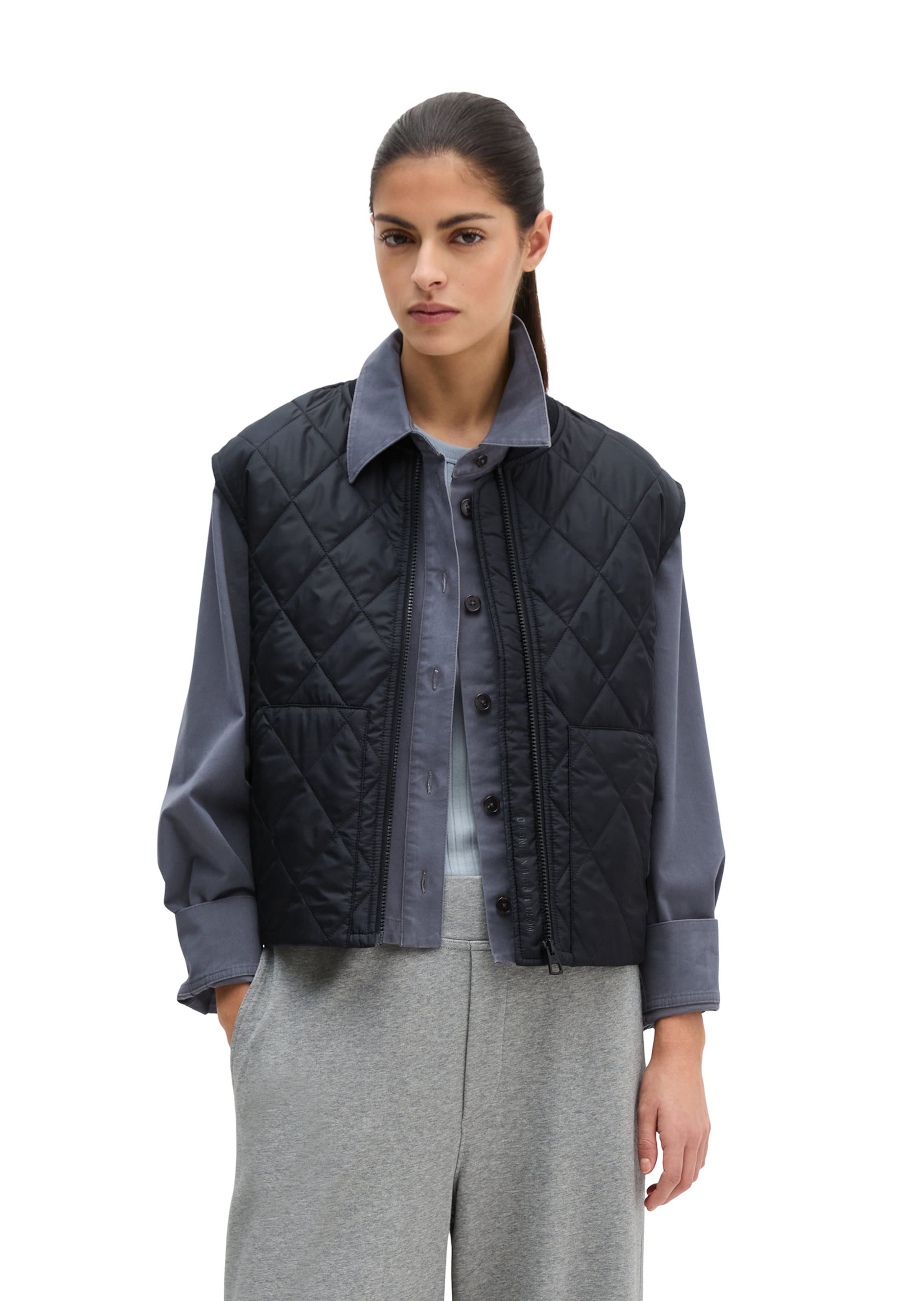 Marc O'Polo Weste 'MOP x Function ' in Blau: Vorderseite