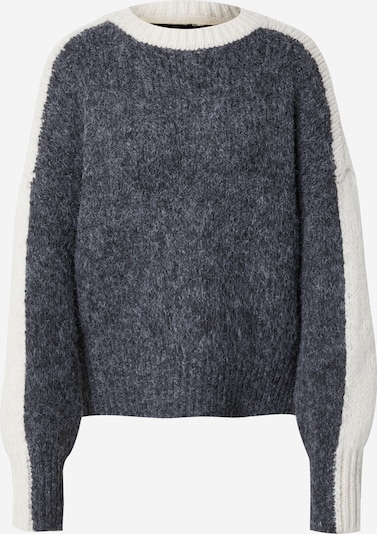 Megztinis 'CORDELIA' iš VERO MODA, spalva – tamsiai pilka / vilnos balta, Prekių apžvalga