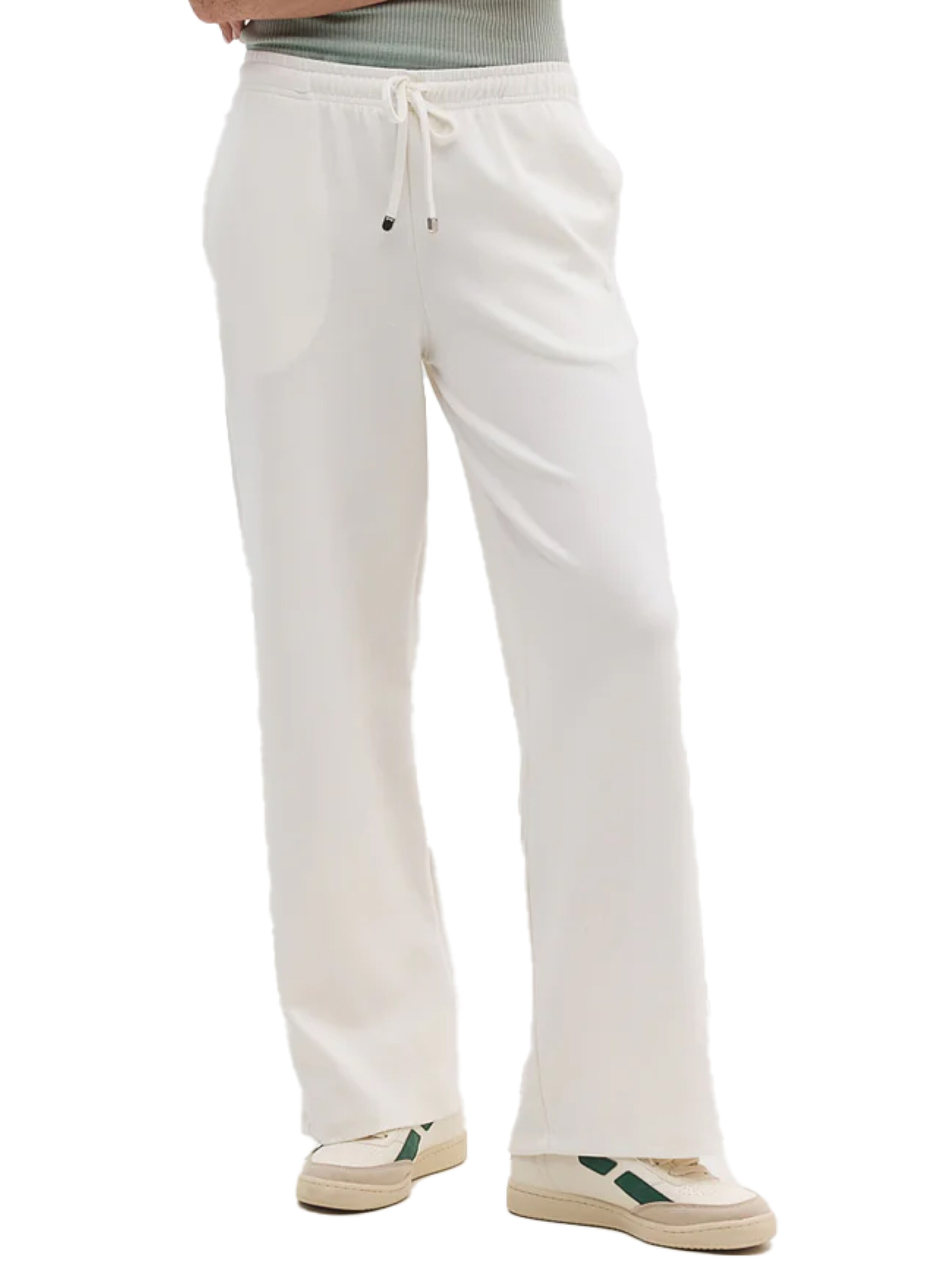 No Matter What Wide Leg Hose in Weiß: Vorderseite