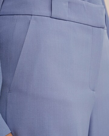 WE Fashion Широка кройка Панталон с ръб в синьо