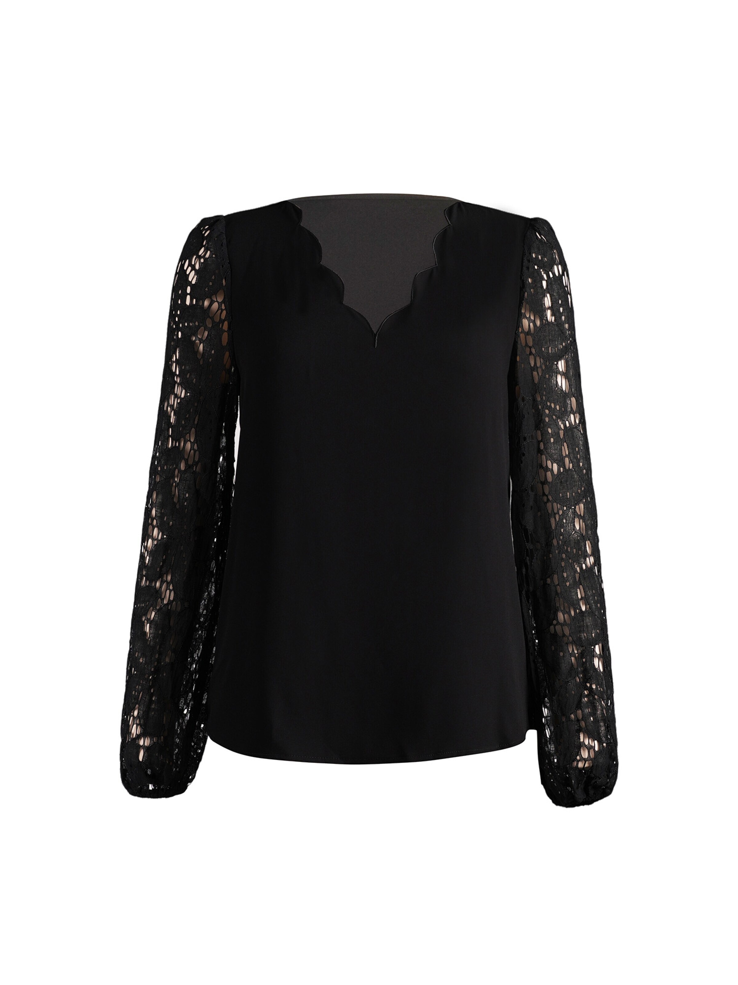Cupshe Blouse 'Long Sleeve' in Black: front