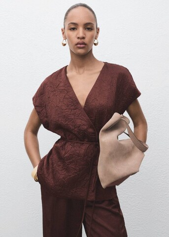 MANGO Weste 'Flor' in Braun