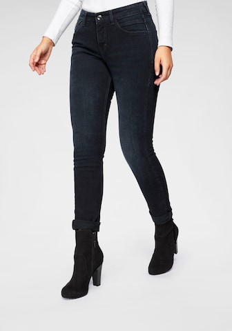 MAC Slimfit Jeans in Blauw: voorkant