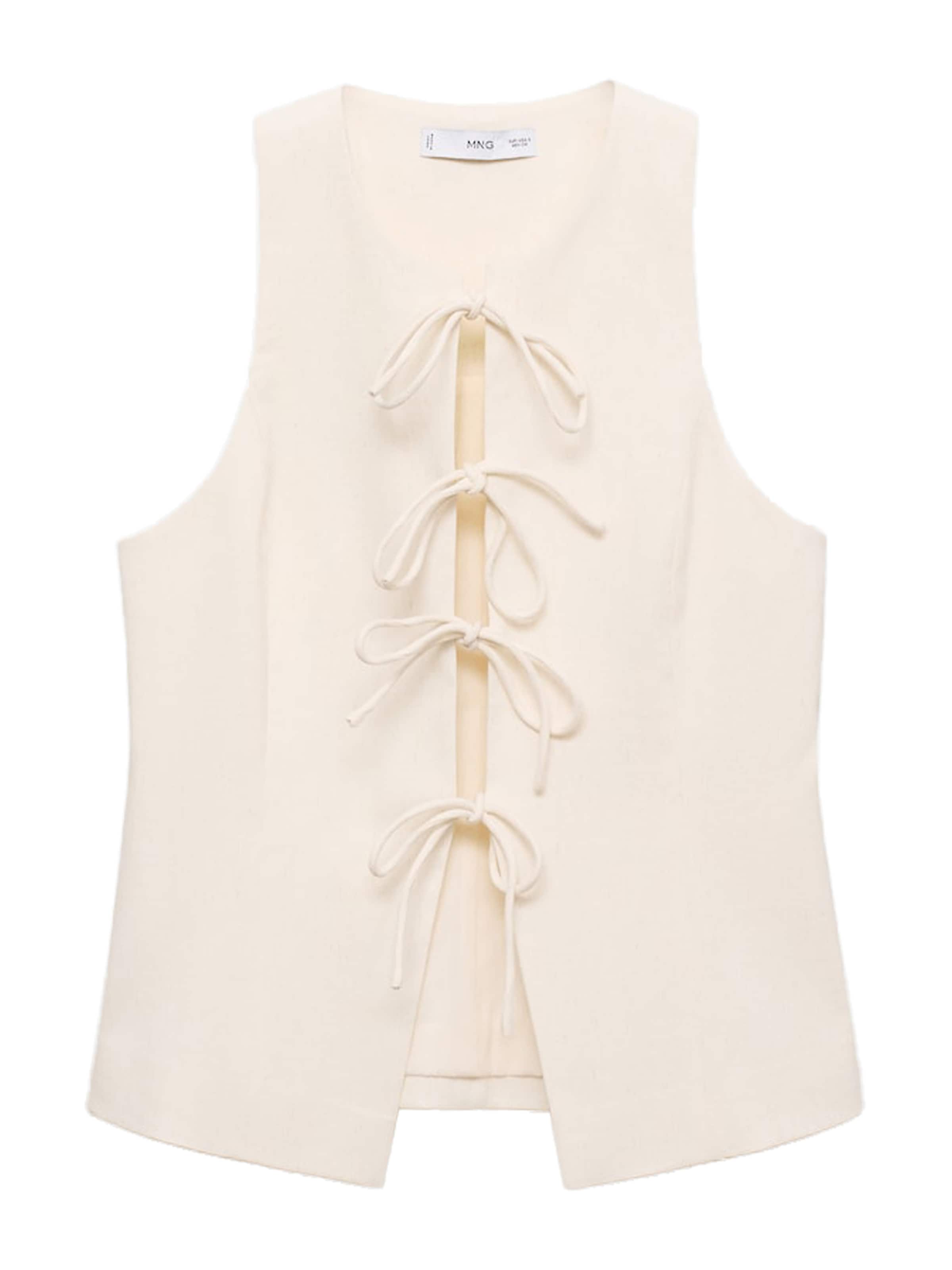 Vestă de costum 'ANA' de la MANGO pe bej: față