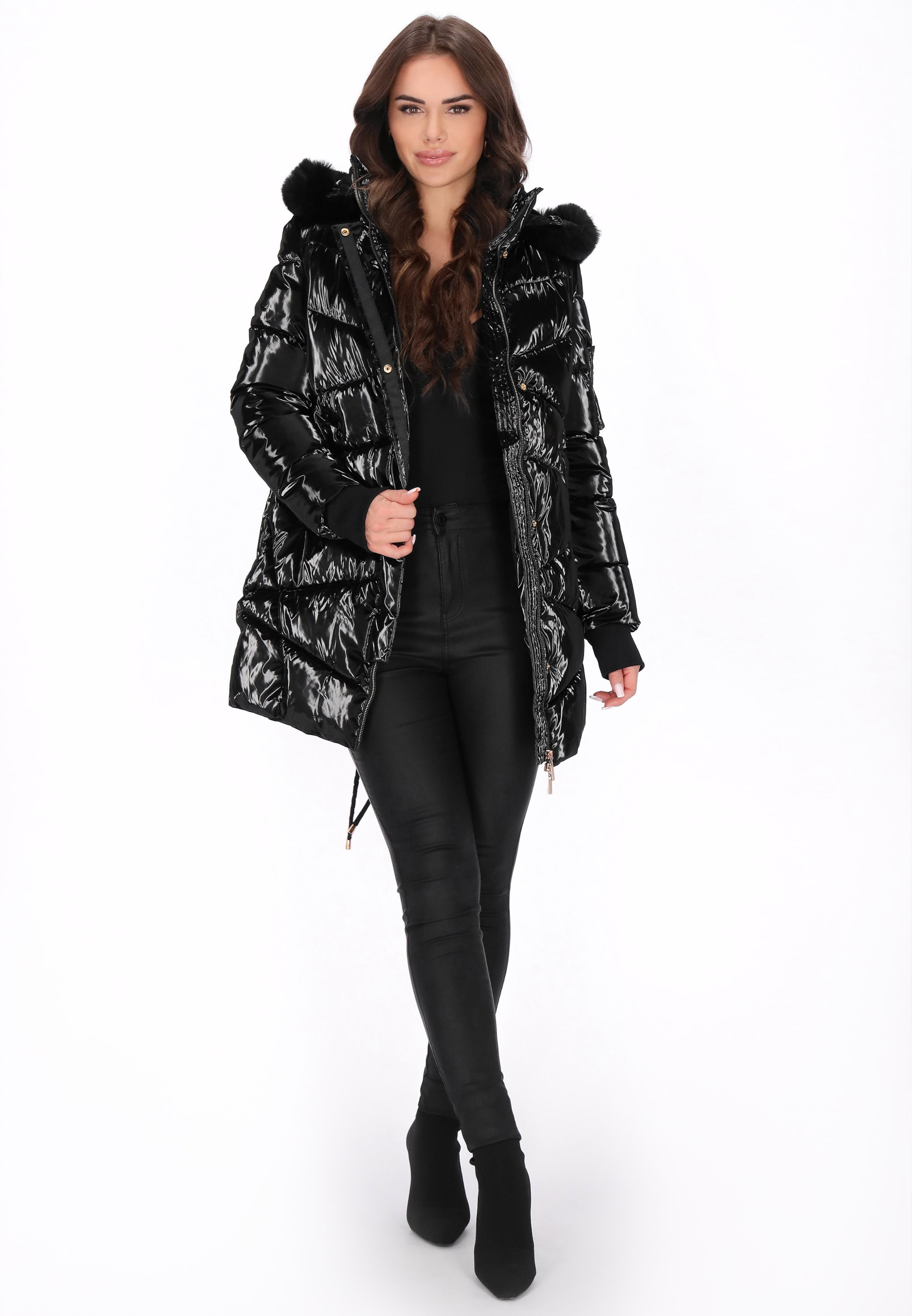 faina - Sobretudo de inverno em preto